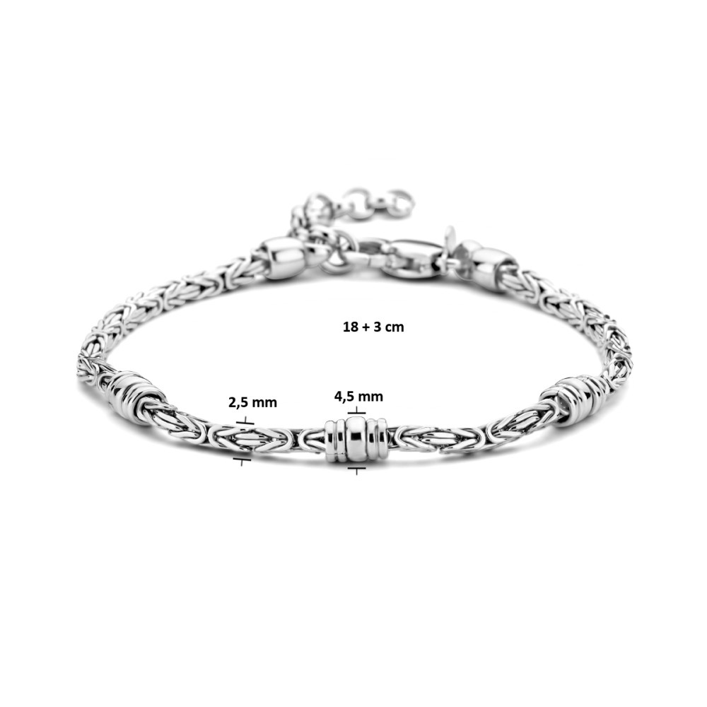 zilveren-vossenstaart-armband-met-geweven-patroon-en-verstelbare-sluiting
