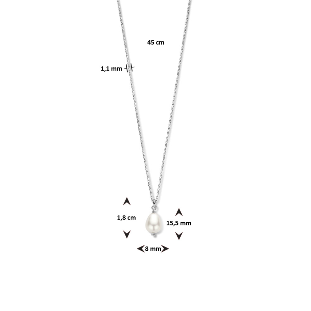 zoetwaterparelketting-zilver-lengte-45-cm