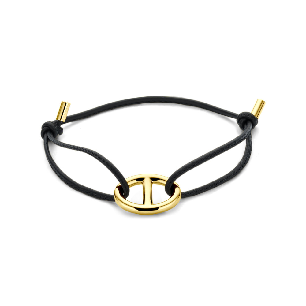 zwarte-leren-armband-18-karaat-gouden-marine-schakel-13-mm-breedte-lengte-15-26-cm