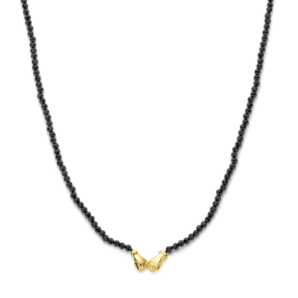 zwarte-onyx-ketting-gold-plated-verbonden-handen-hanger-3-mm-breedte-lengte-40-45-cm