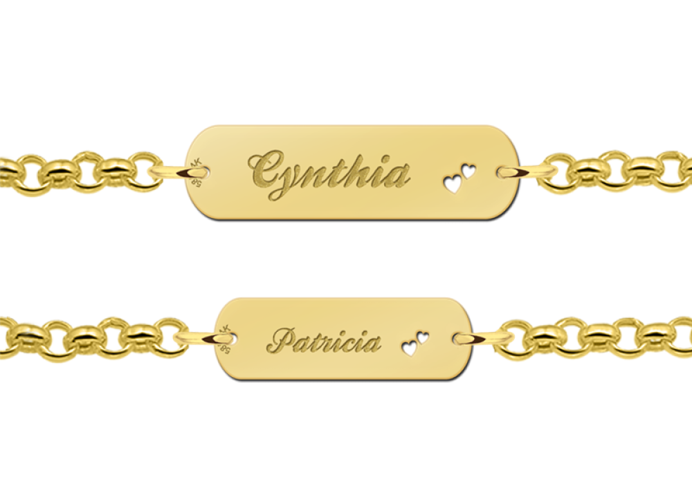 names4ever-mj016203-14-karaat-gouden-graveerbare-plaatarmband-met-ovale-schakels-en-hartjes