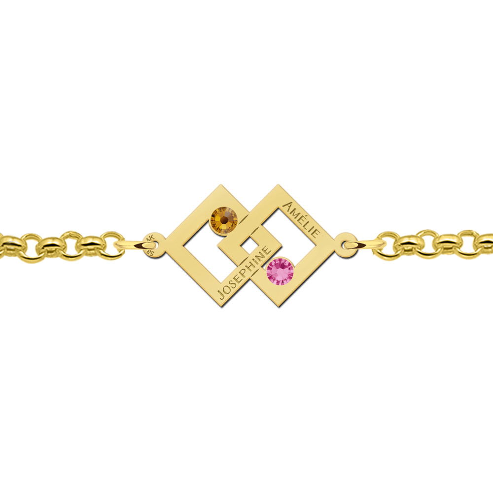 names4ever-mj016397-14-karaat-gouden-armband-met-rechthoekige-hangers-en-geboortestenen