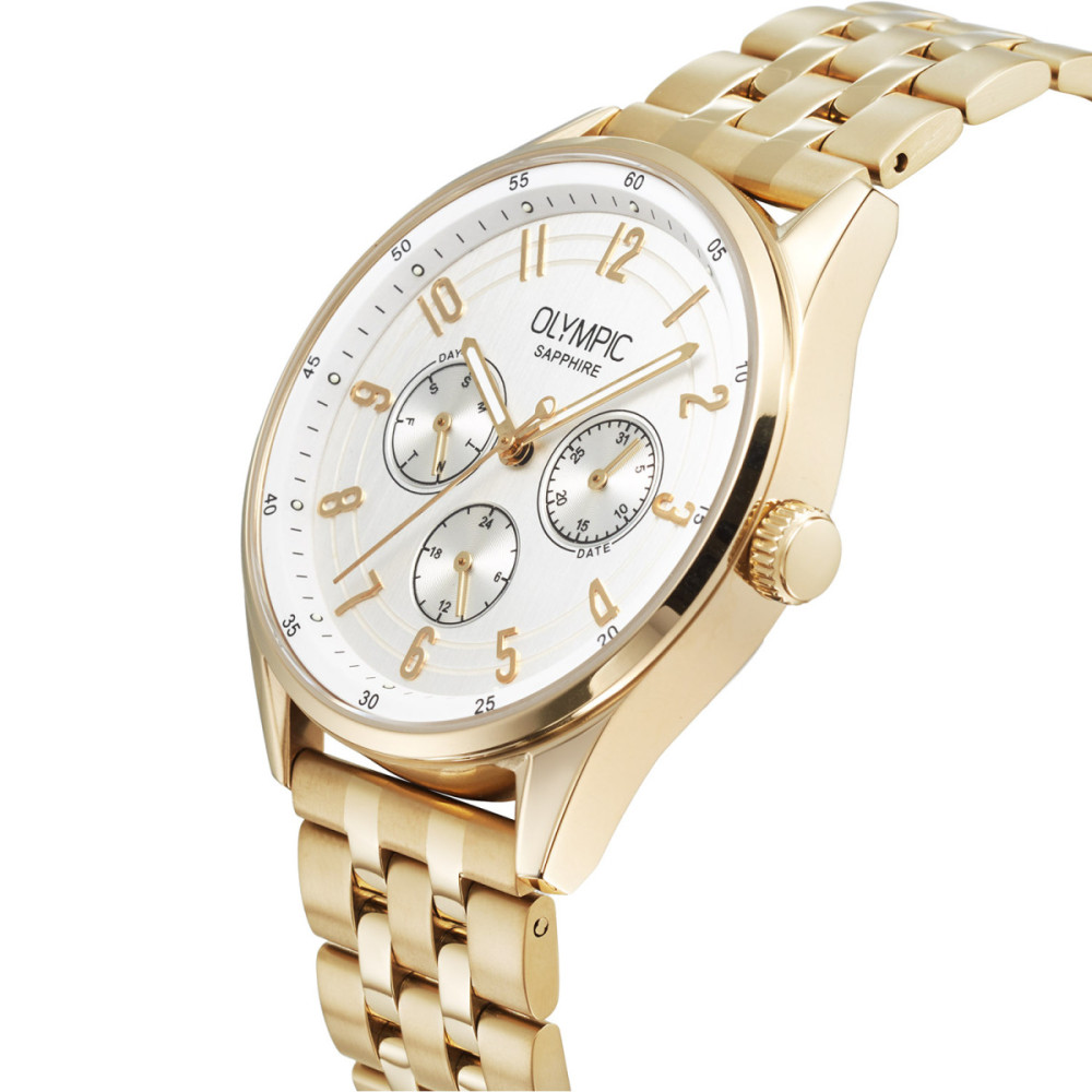 olympic-daily-classic-ol90hdd001-horloge-goudkleurige-kast-witte-wijzerplaat-o-40-mm