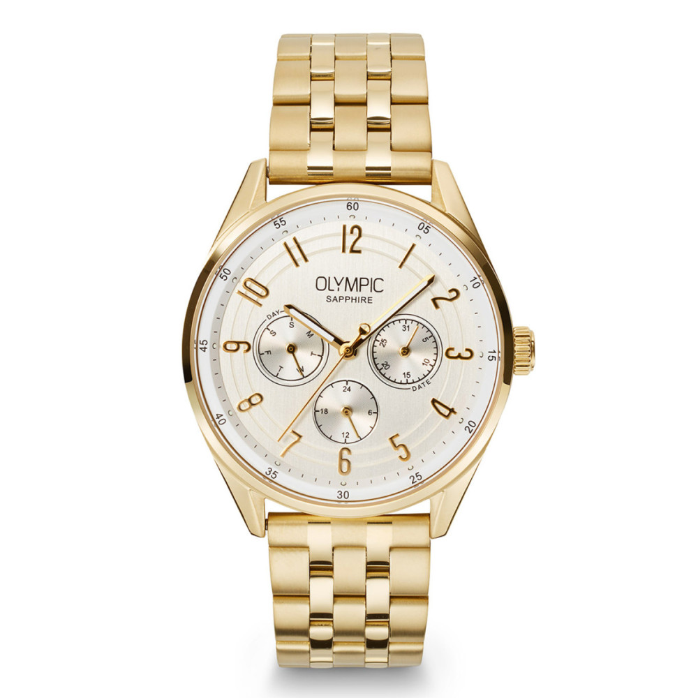 olympic-daily-classic-ol90hdd001-horloge-goudkleurige-kast-witte-wijzerplaat-o-40-mm