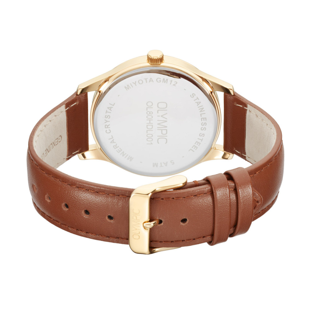 olympic-damian-ol80hdl001-herenhorloge-goudkleurig-leren-band-zwarte-wijzerplaat-o-40-mm