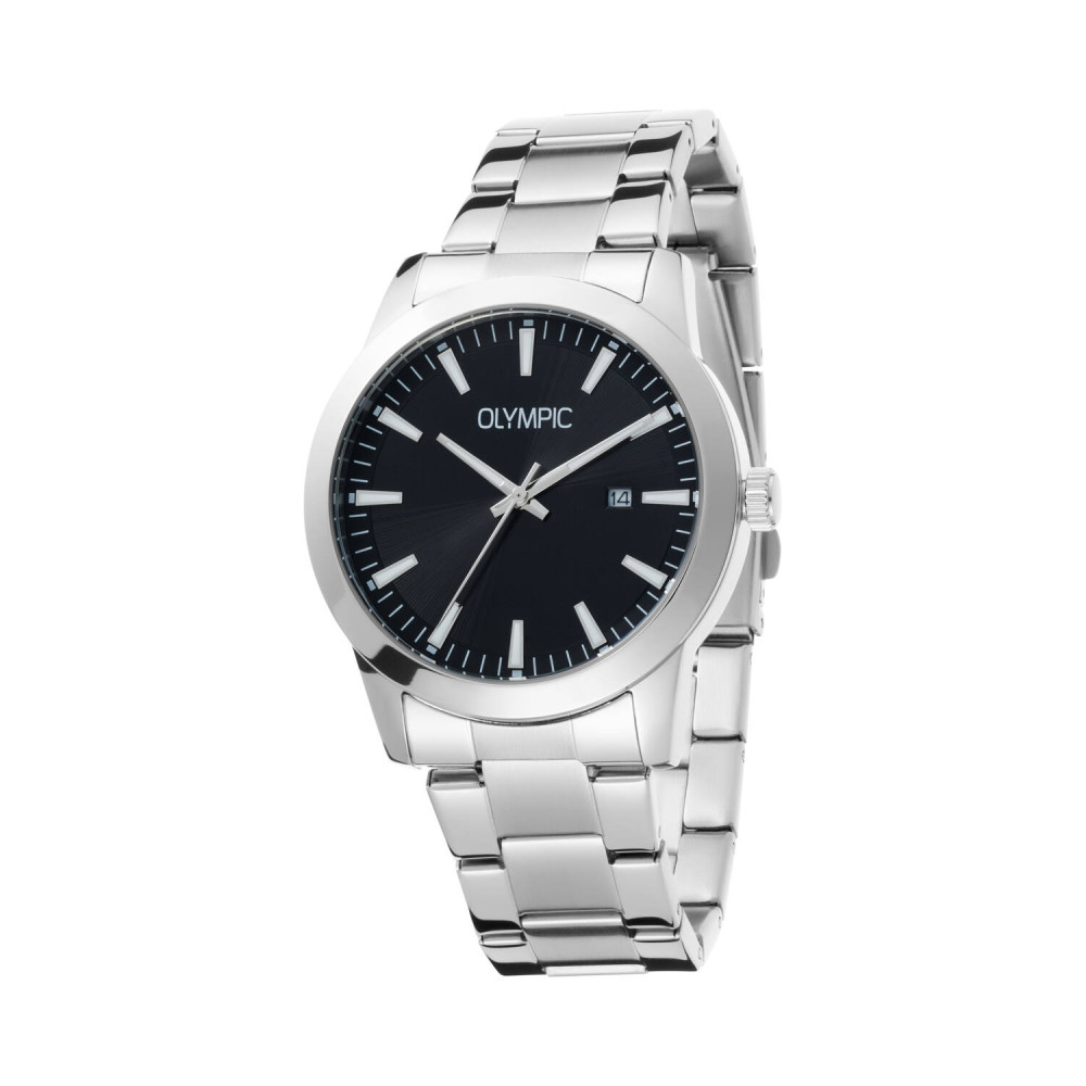 olympic-frank-ol90hss002-robuust-herenhorloge-met-zwarte-wijzerplaat-en-stalen-schakelband-rond-42-mm