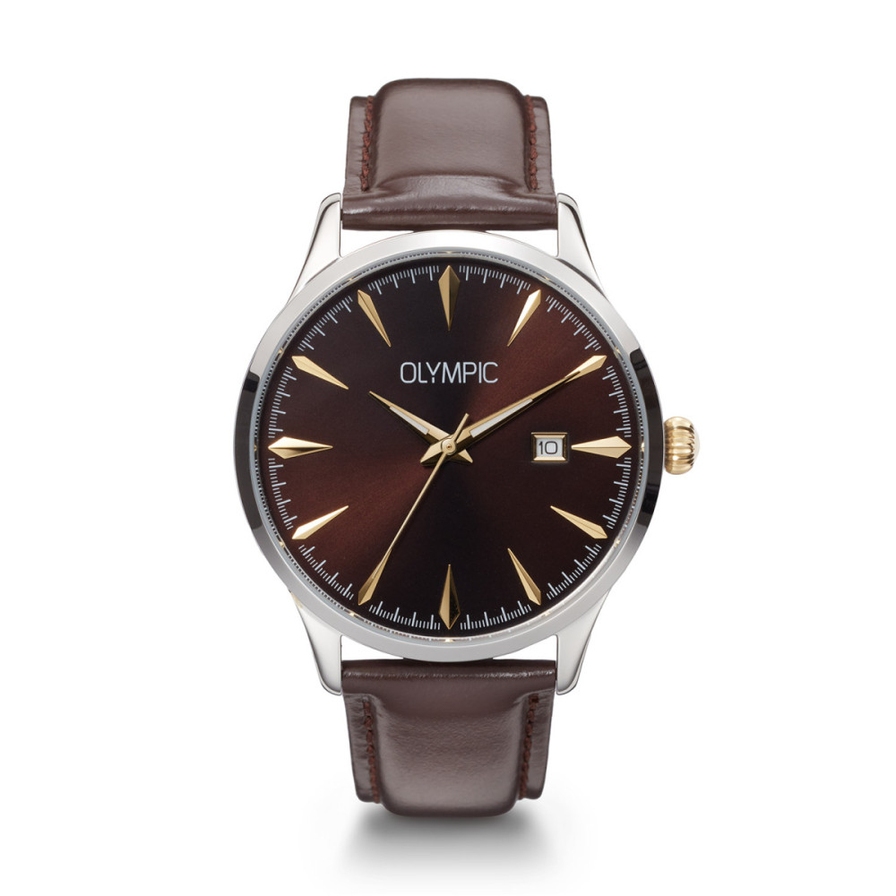 olympic-theo-ol90hsl003b-herenhorloge-bruin-leer-zilverkleurig-staal-datum-o-40-mm