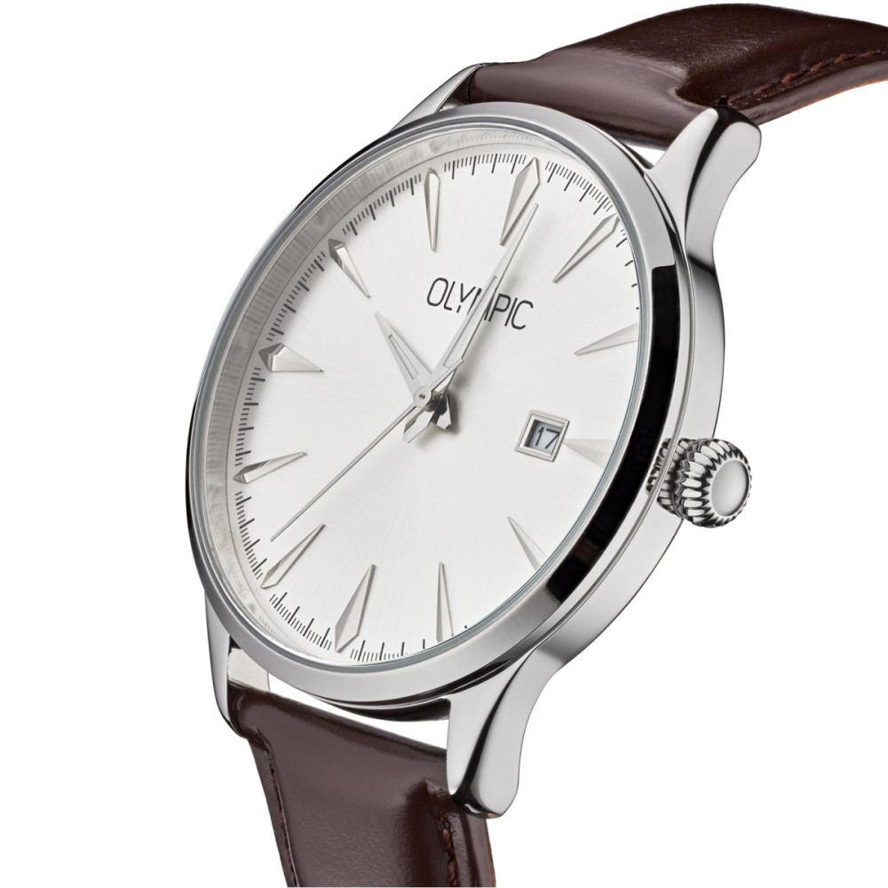 olympic-theo-ol90hsl005-herenhorloge-bruin-leer-zilverkleurige-kast-datum-o-40-mm