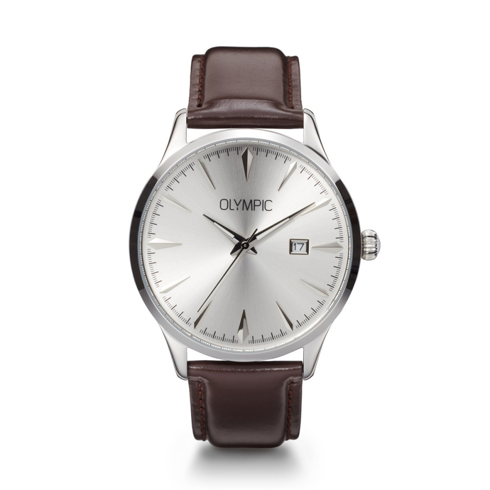 olympic-theo-ol90hsl005-herenhorloge-bruin-leer-zilverkleurige-kast-datum-o-40-mm