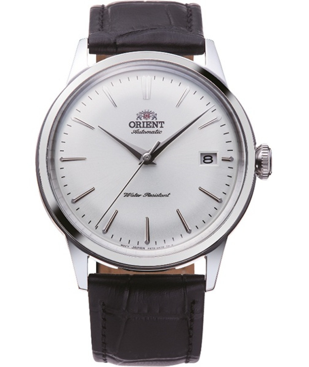 orient-bambino-ra-ac0m03s30b-herenhorloge-automatisch-staal-leer-zilverkleur-zwart-39-mm