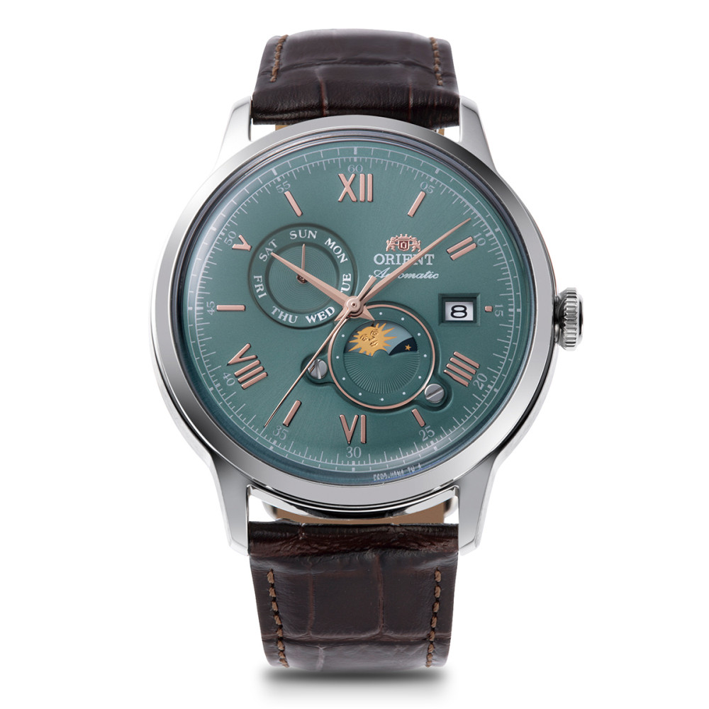 Orient Sun Moon OR-RA-AK0805E30B Horloge Automaat staal-leer