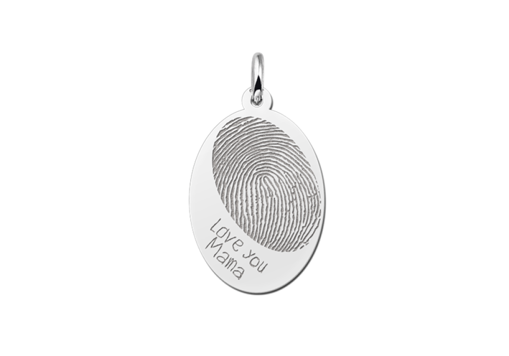 names4ever-ovale-hanger-van-zilver-met-eigen-tekst-en-vingerafdruk-breedte-16-mm