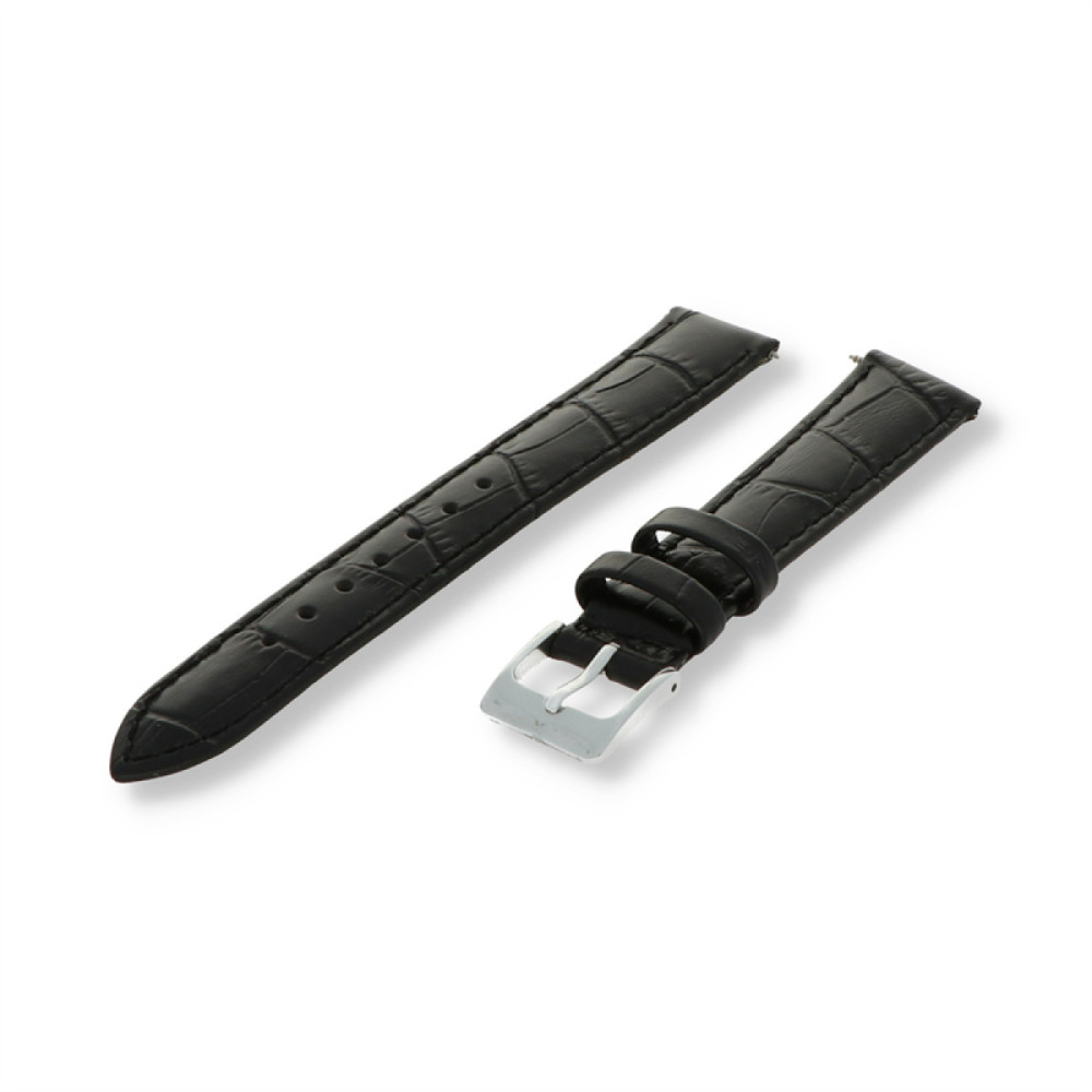 pex-px11-853zw-horlogeband-kroko-patroon-zwart-zilverkleurige-gesp-leer