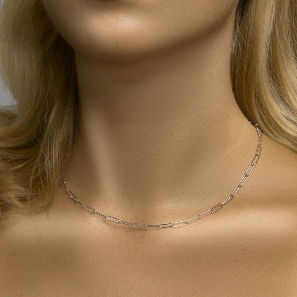 paperclip-3-5-mm-schakelcollier-zilver-lengte-45-cm