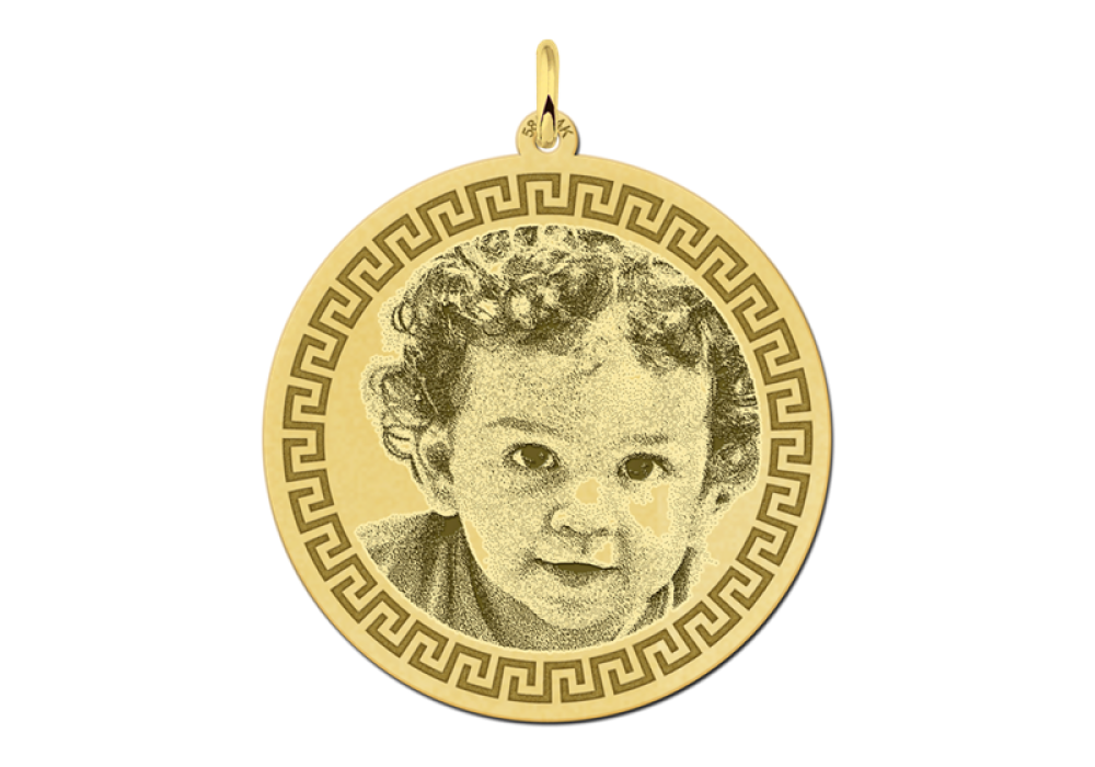 names4ever-14-karaat-gouden-ronde-hanger-met-meanderrand-33-mm