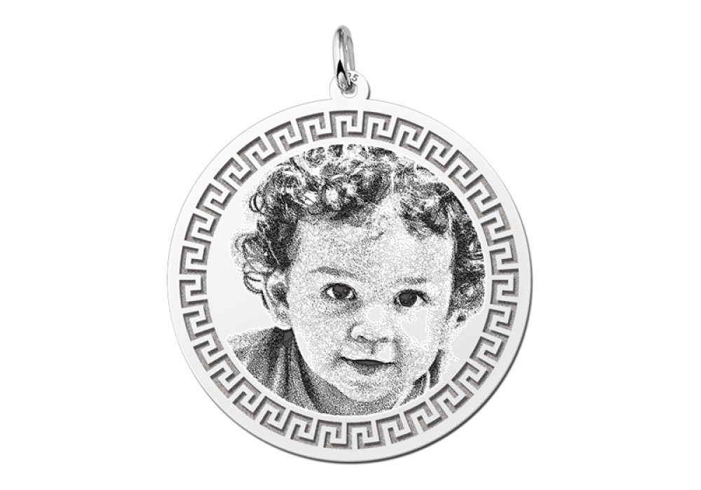 names4ever-zilveren-ronde-foto-hanger-met-meanderpatroon-diameter-33-mm