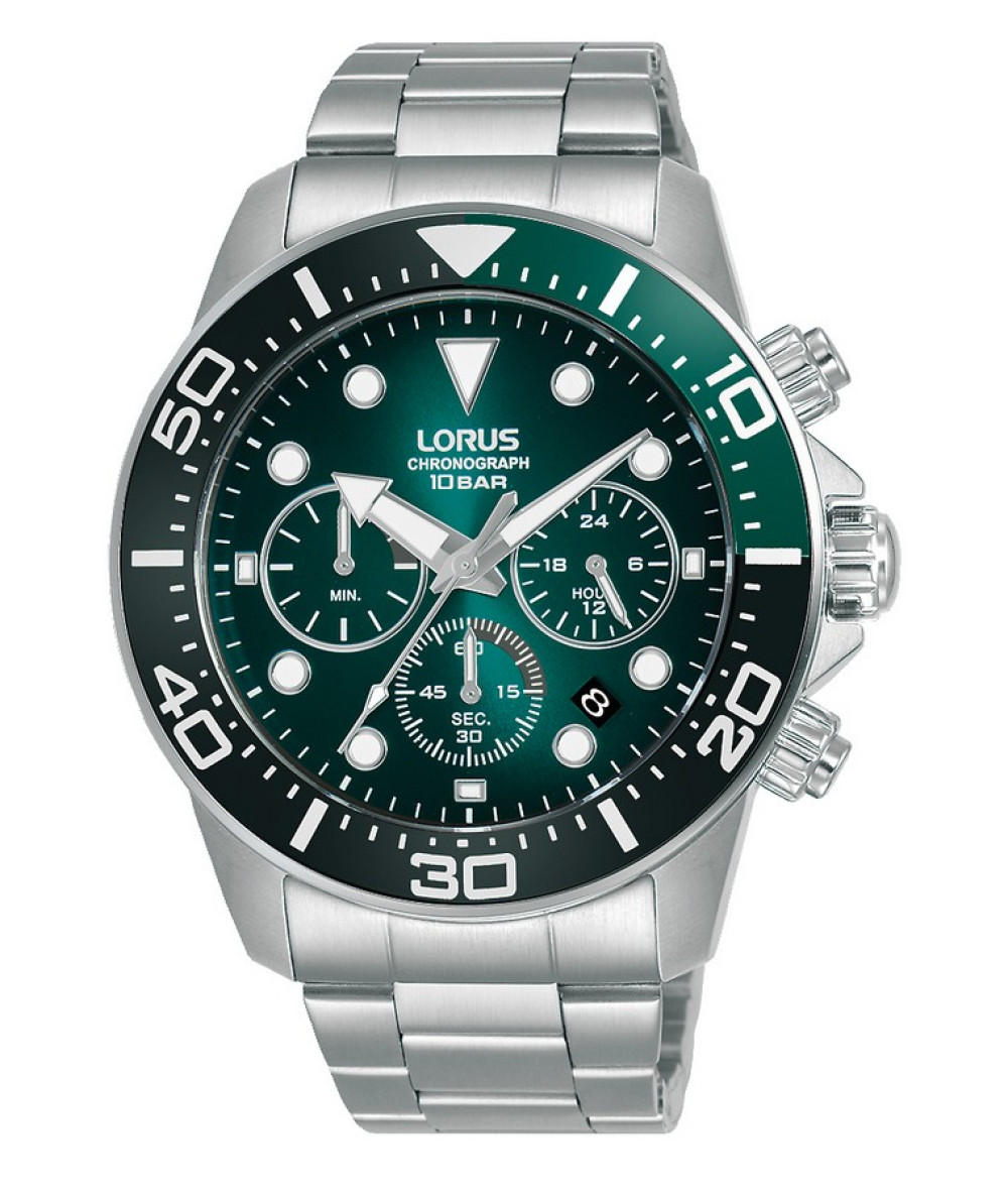lorus-rt341jx9-stijlvol-herenhorloge-met-groene-wijzerplaat-en-zilverkleurige-band