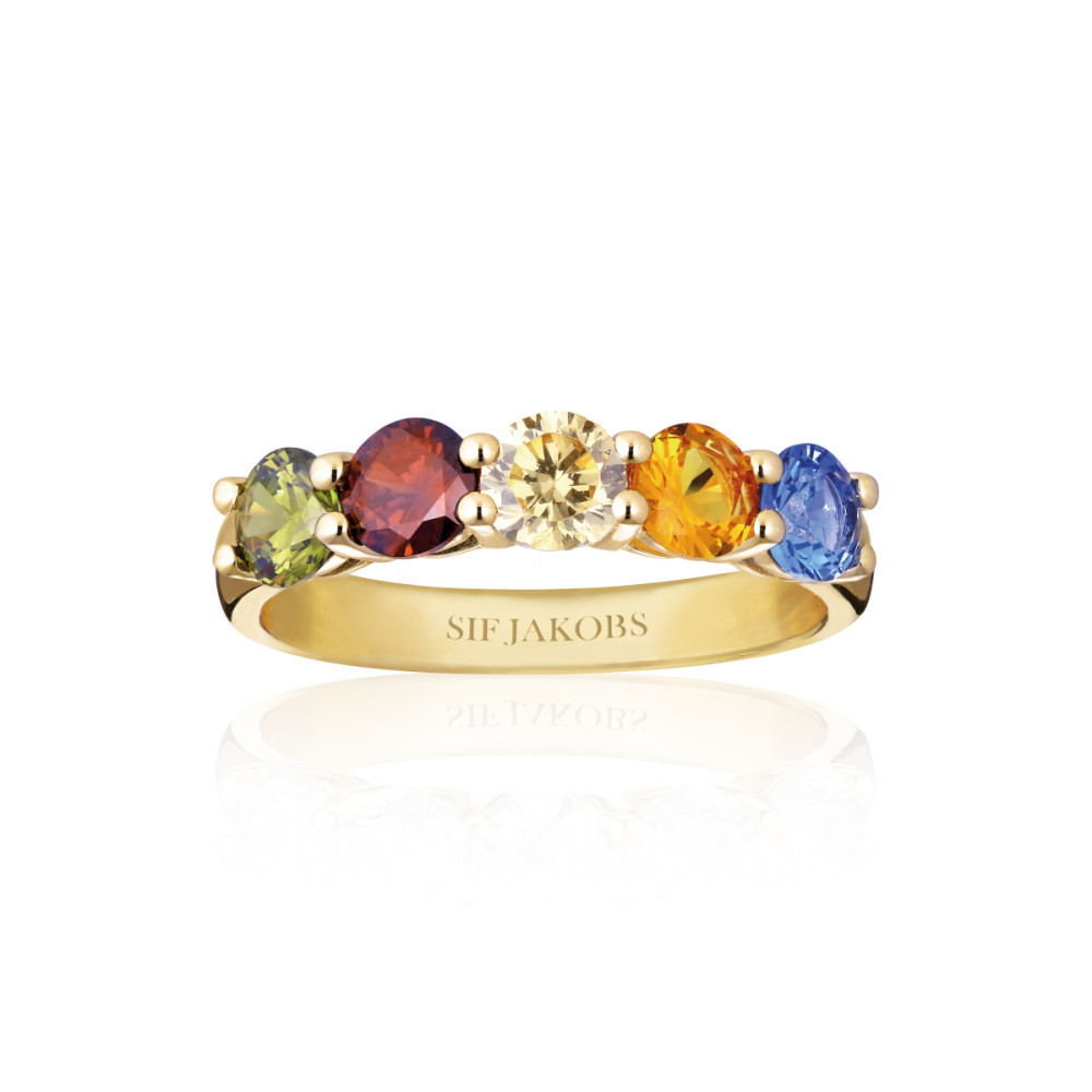 sif-jakobs-belluno-sj-r42127-acz-sg-ring-gold-plated-zirkonia-gekleurde-stenen-4-5-mm