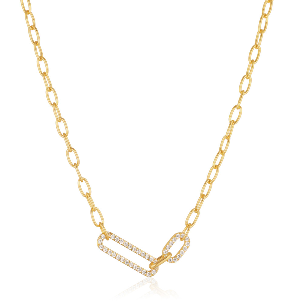sif-jakobs-capizzi-sj-n42232-cz-yg-ketting-gold-plated-zirkonia-rechthoeken-lengte-45-cm
