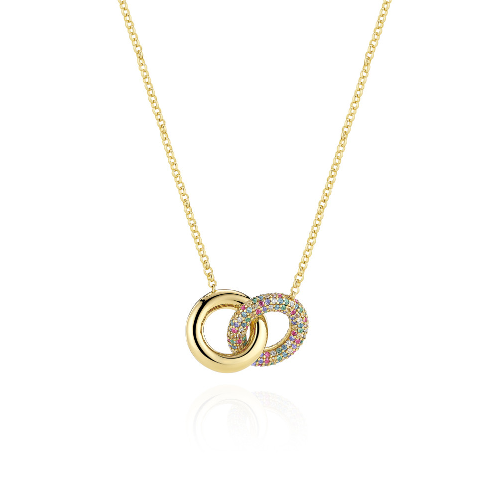sif-jakobs-carrara-due-piccolo-sj-n2477-xcz-yg-ketting-cirkels-zilver-zirkonia-goudkleurig-multicolor
