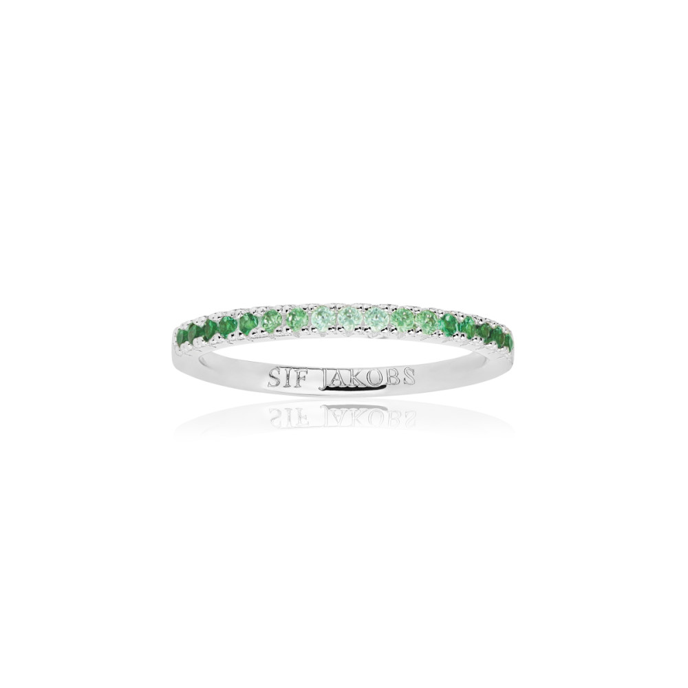 sif-jakobs-ellera-sj-r2869-ggr-ring-zilveren-zirkonia-groen-glanzend-2-mm-breedte