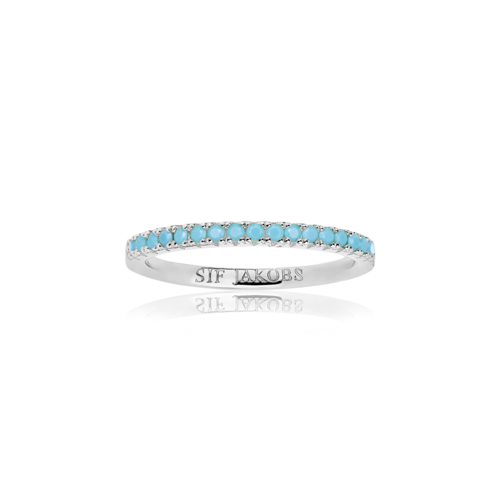 sif-jakobs-ellera-sj-r2869-tq-ring-zilver-turquoise-zirkonia-pave-2-mm-breedte
