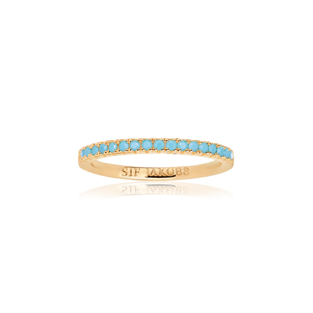 sif-jakobs-ellera-sj-r2869-tq-yg-ring-gold-plated-zirkonia-turquoise-stenen-2-mm-breedte