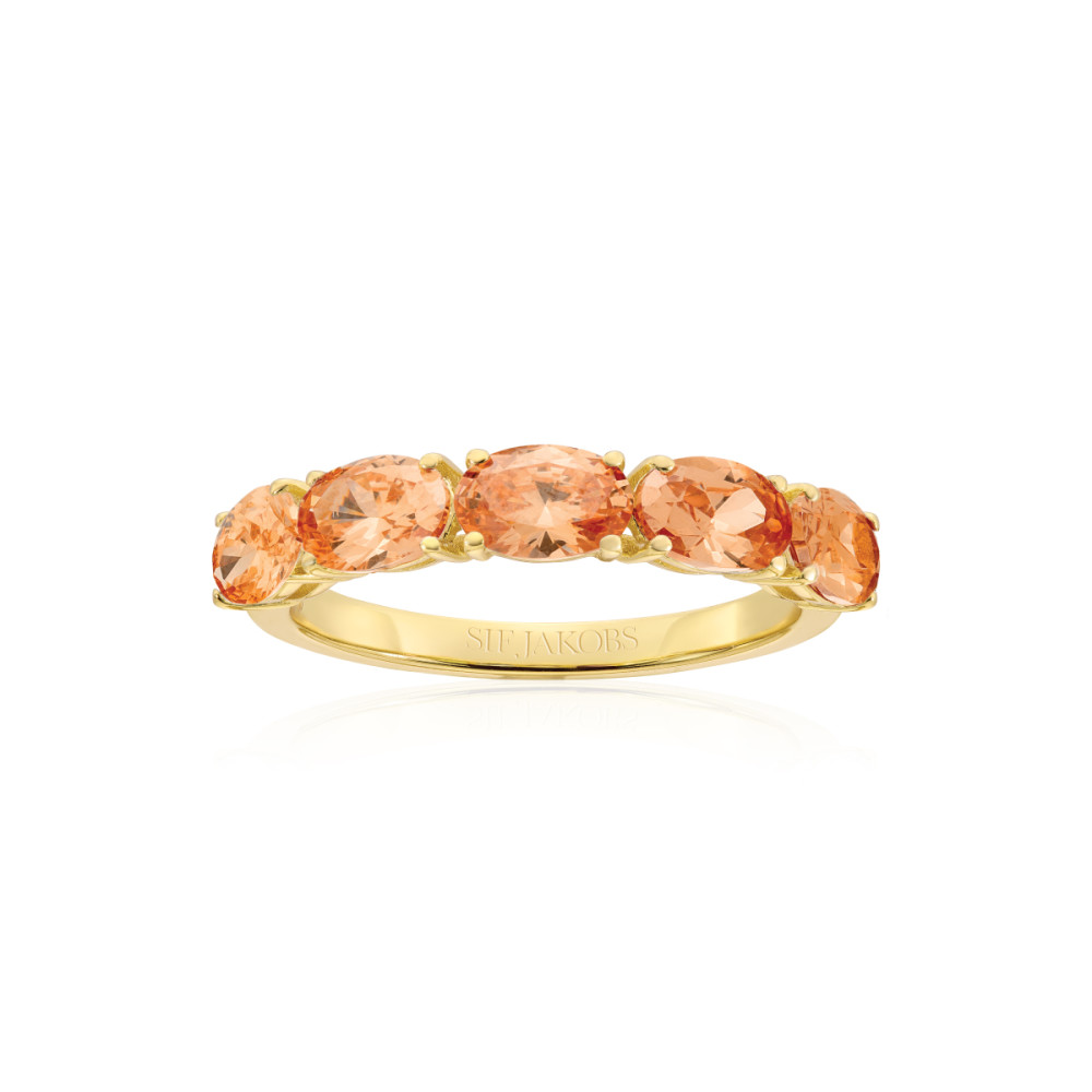 sif-jakobs-ellisse-sj-r2341-chcz-yg-ring-gold-plated-zirkonia-ovaal-oranje