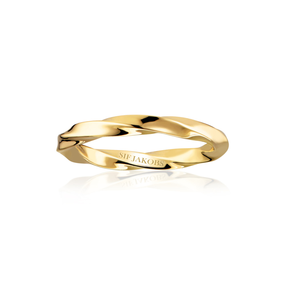 sif-jakobs-ferrara-sj-r12107-sg-ring-gold-plated-gevlochten-golvend-design-glanzend