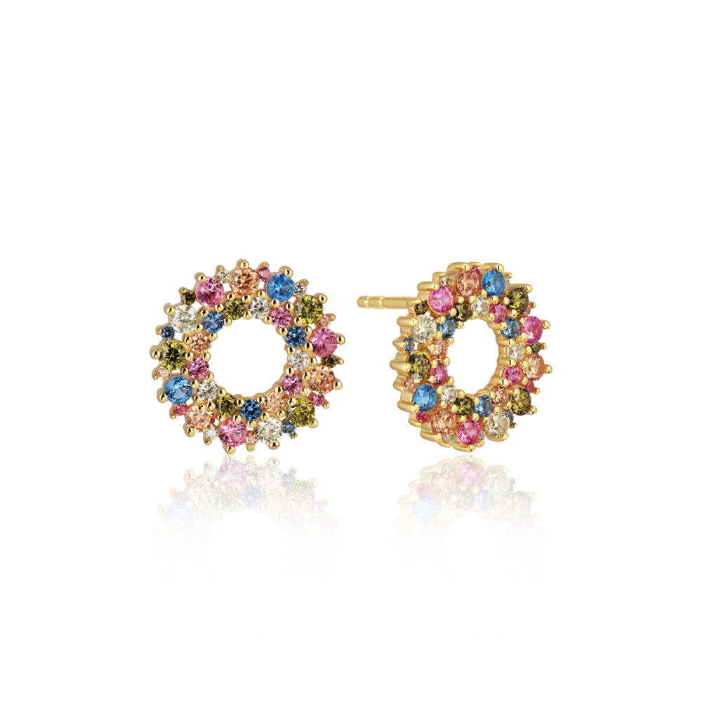 sif-jakobs-livigno-sj-e2361-xcz-yg-oorringen-gold-plated-multicolor-zirkonia-135-mm-diameter
