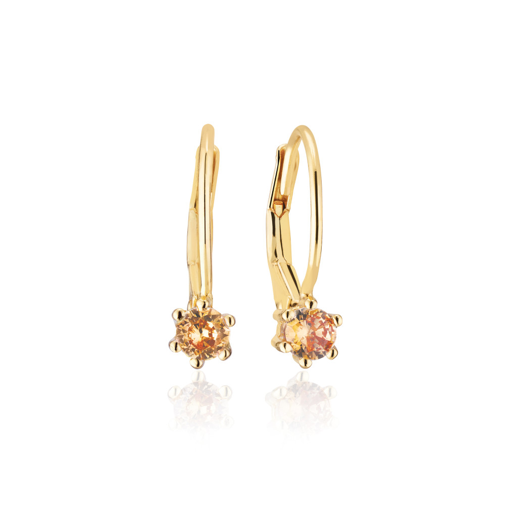 sif-jakobs-rimini-sj-e22110-ch-sg-klapoorringen-met-oranje-zirkonia-gold-plating
