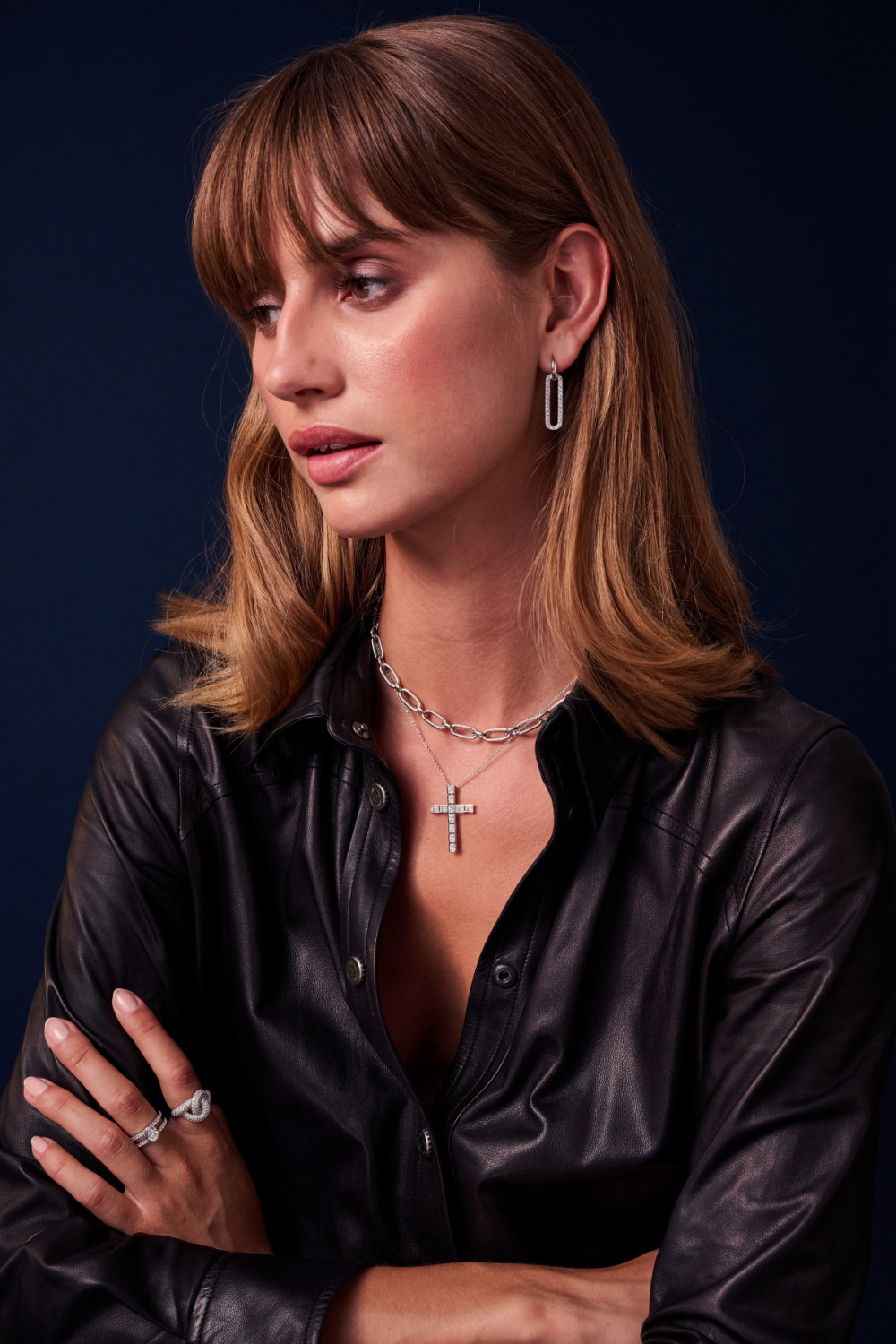 sif-jakobs-roccanova-sj-n2396-cz-ketting-met-hanger-zilver-zirkonia-kruis-24-mm-breedte-lengte-45-cm