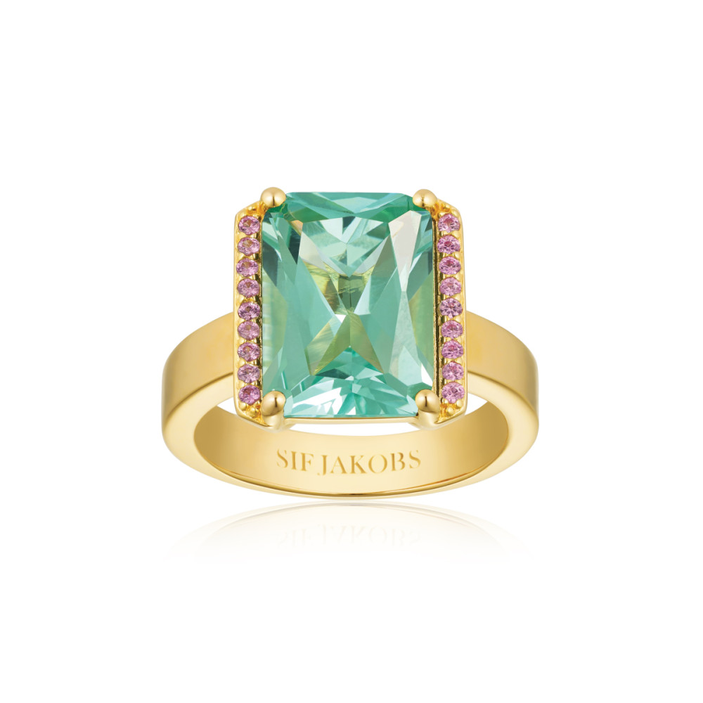 sif-jakobs-roccanova-sj-r42267-tqpk-yg-ring-gold-plated-zirkonia-rechthoek-13-5-mm