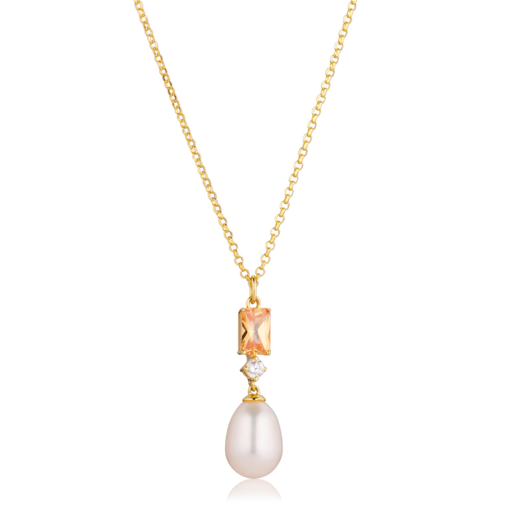 sif-jakobs-sj-n12381-pch-yg-ketting-met-hanger-gold-plated-zirkonia-parel-8-mm-breedte-lengte-50-cm