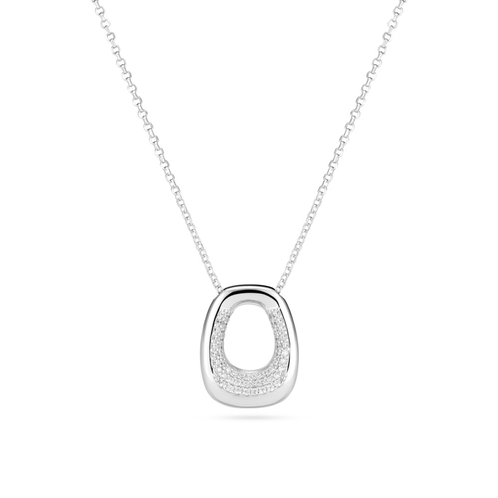 sif-jakobs-sj-n2620-cz-damesketting-zilver-zirkonia-glanzend-ovaal-hanger-135-mm-breedte-lengte-45-cm