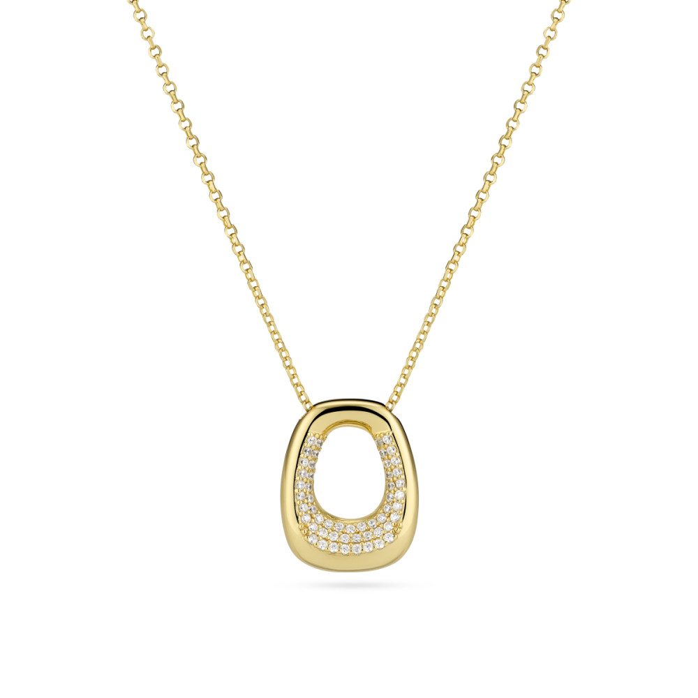 sif-jakobs-sj-n2620-cz-yg-ketting-met-hanger-gold-plated-zirkonia-ovaal-135-mm-breedte-lengte-45-cm