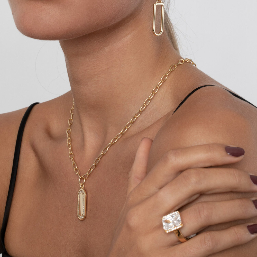 sif-jakobs-sj-n42231-cz-yg-ovale-ketting-met-hanger-goud-op-zilver-en-zirkonia