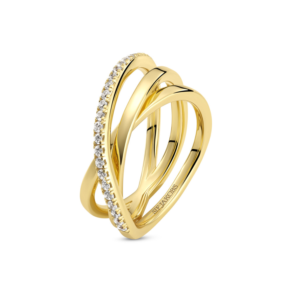 sif-jakobs-sj-r2590-cz-yg-ring-gold-plated-zirkonia-open-banen-golvend