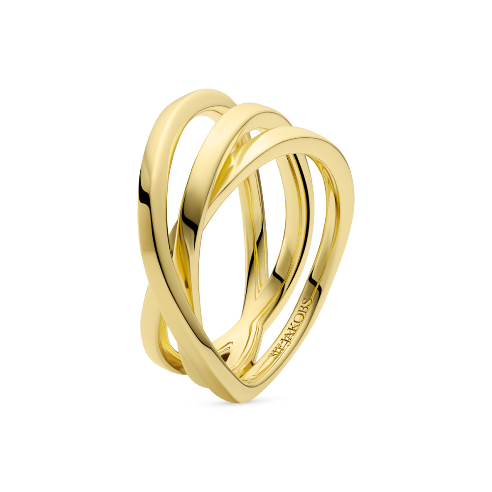 sif-jakobs-sj-r2590-yg-ring-gold-plated-overlappende-cirkels-13-mm-breedte