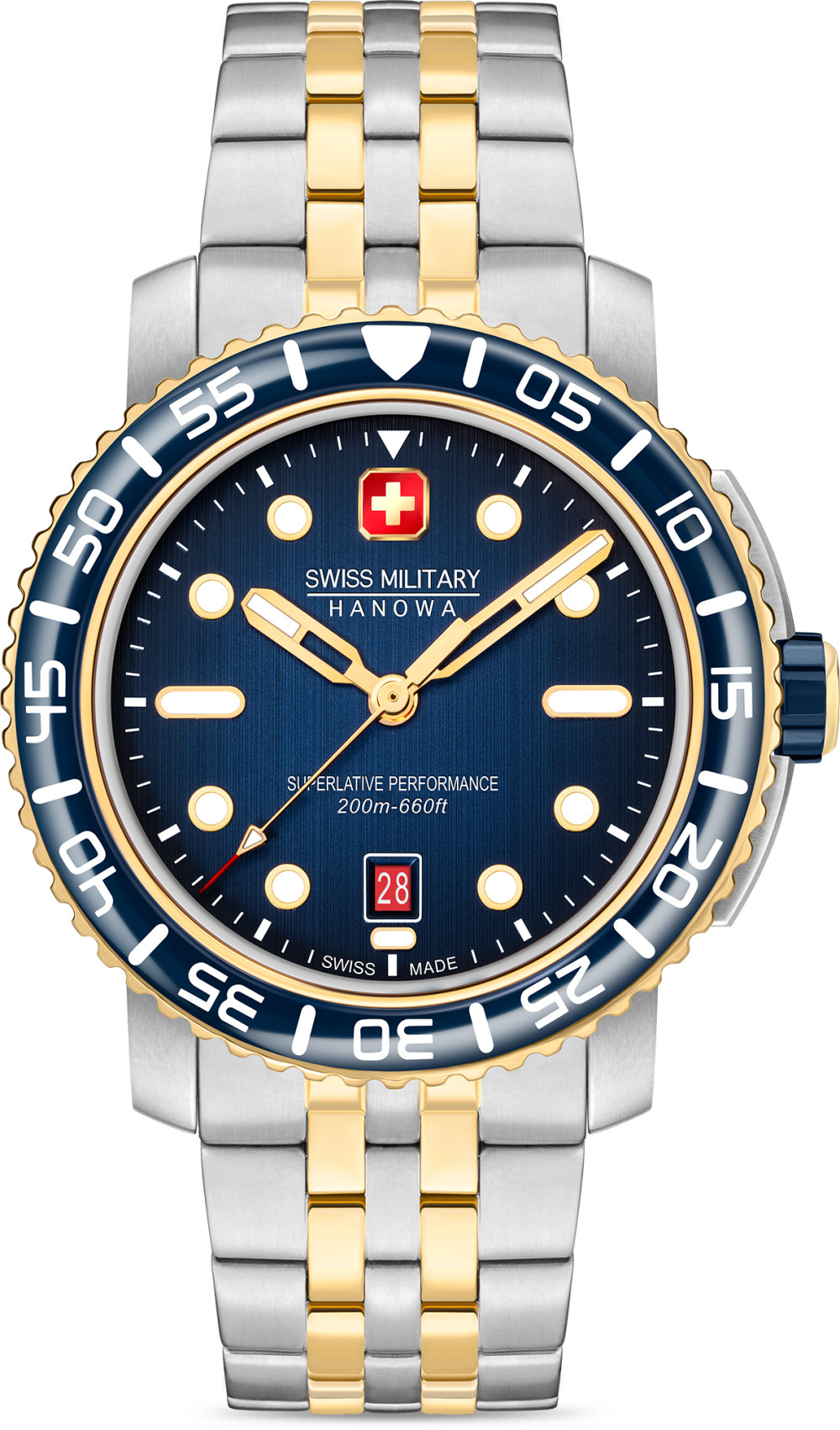 swiss-military-hanowa-black-marlin-smwgh0001760-duikhorloge-staal-zilver-en-goudkleurig-blauw-44-mm