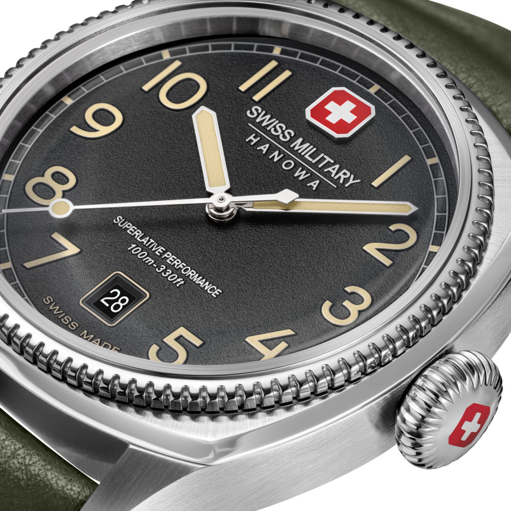swiss-military-hanowa-condor-smwgb0003703-horloge-met-groene-leren-band-en-zwarte-wijzerplaat