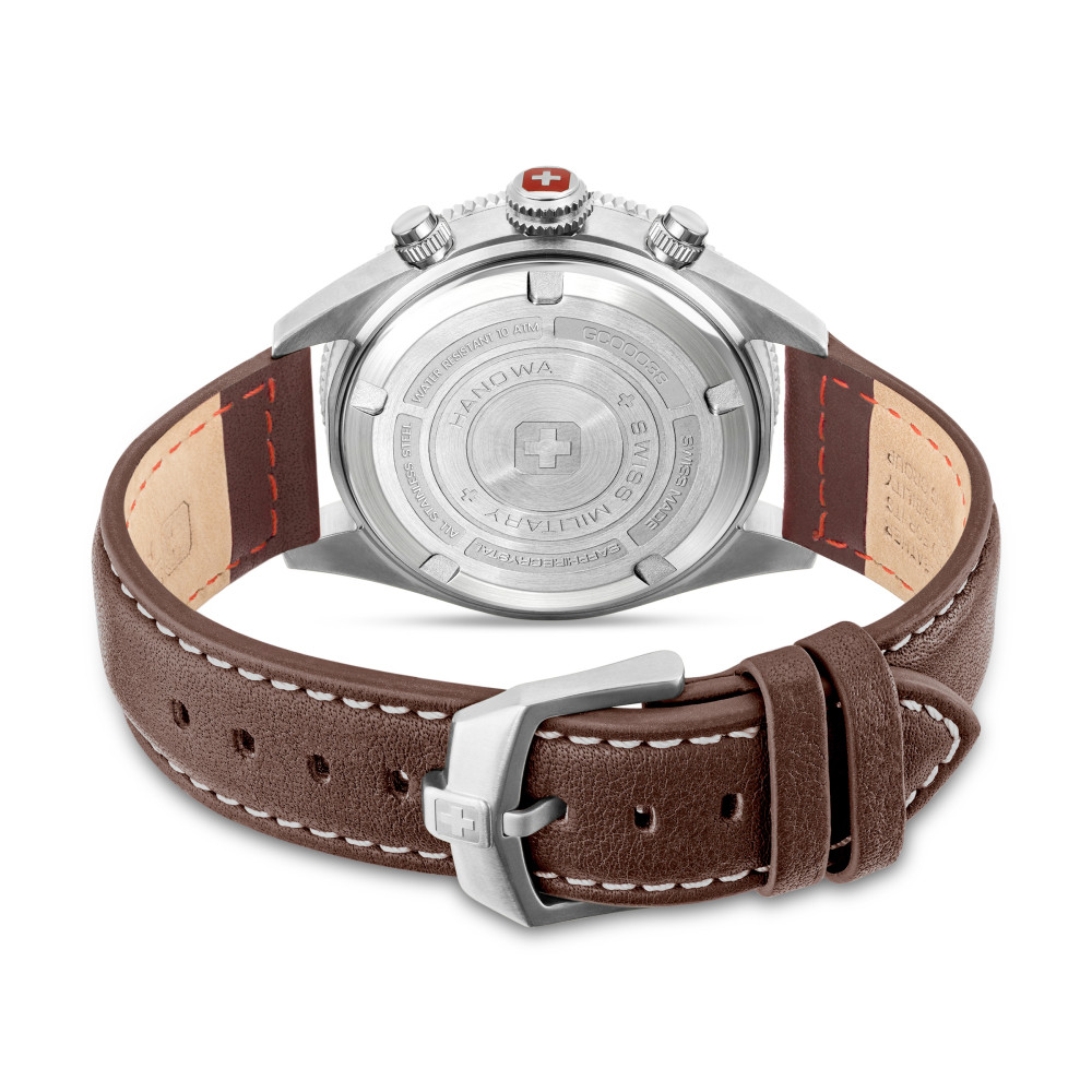swiss-military-hanowa-greyhound-smwgc0003802-chronograaf-horloge-staal-leder-zilverkleurig-blauw-bruin-43-mm
