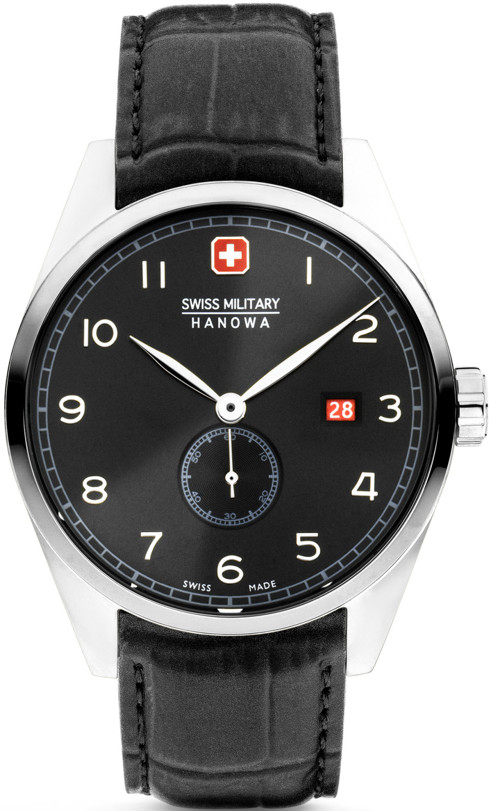 swiss-military-hanowa-lynx-smwgb0000703-horloge-staal-leder-zilverkleurig-zwart-42-mm