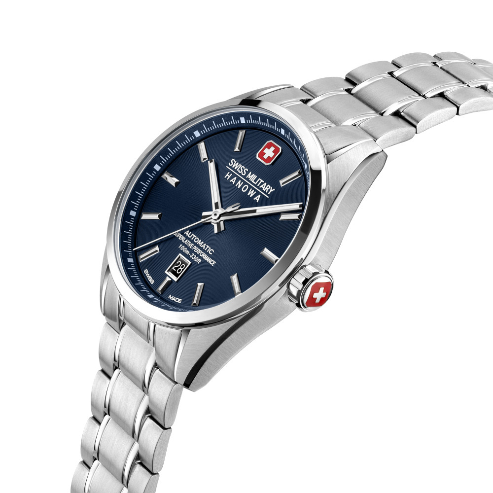 swiss-military-hanowa-majestic-pioneer-smwgl0006202-horloge-automaat-staal-zilverkleurig-blauw-41-mm