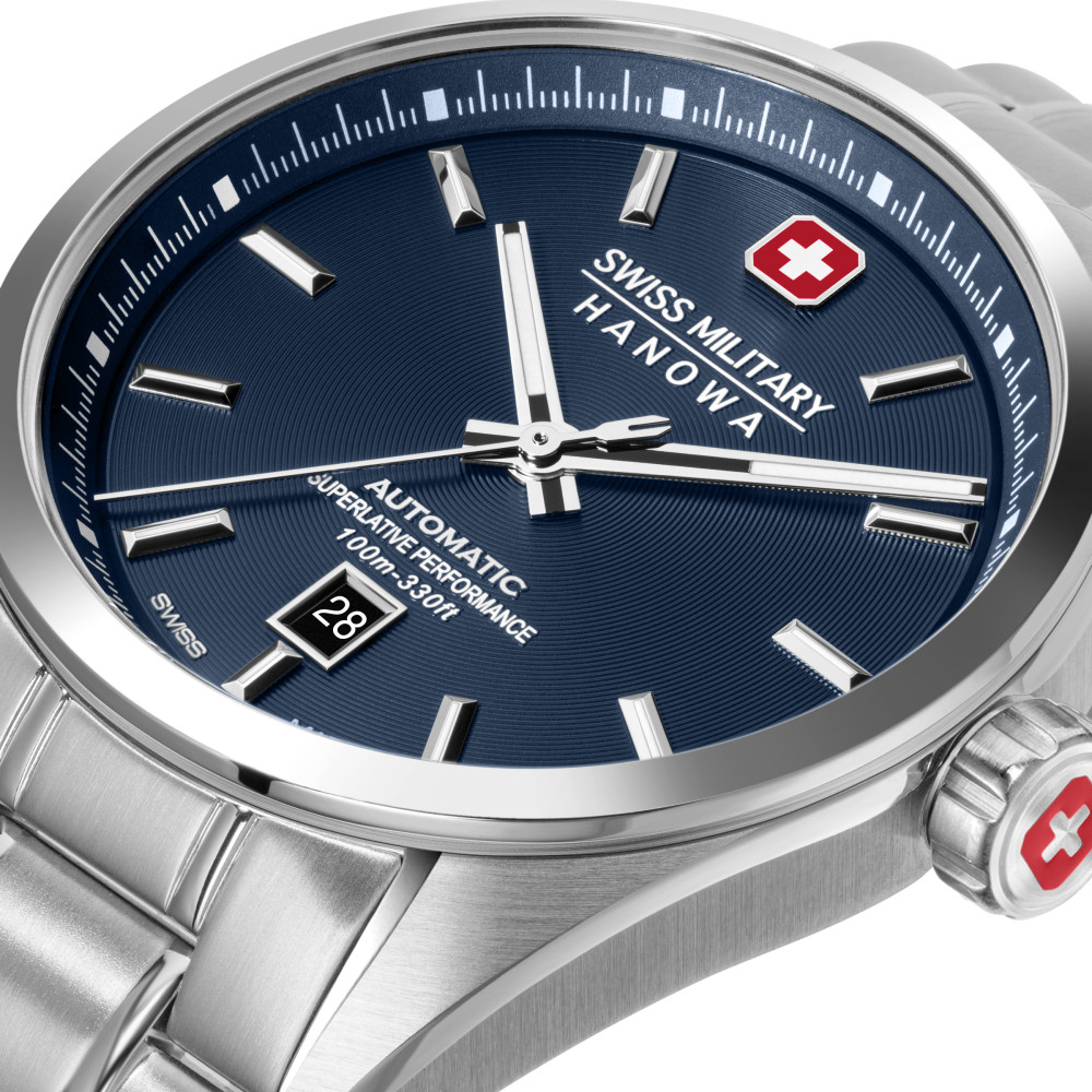 swiss-military-hanowa-majestic-pioneer-smwgl0006202-horloge-automaat-staal-zilverkleurig-blauw-41-mm