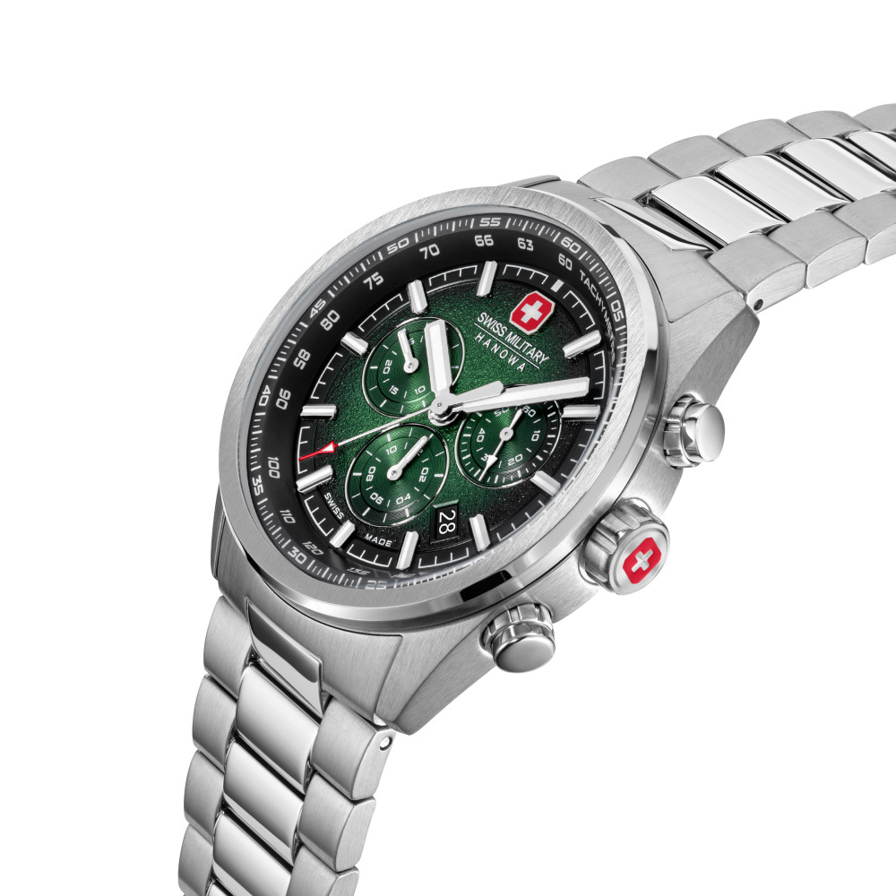 swiss-military-hanowa-navalus-pro-smwgi0004206-chronograaf-horloge-staal-zilverkleurig-groen-zwart-42-mm
