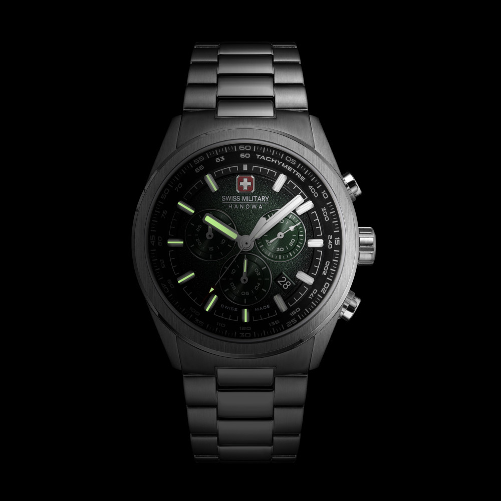 swiss-military-hanowa-navalus-pro-smwgi0004206-chronograaf-horloge-staal-zilverkleurig-groen-zwart-42-mm