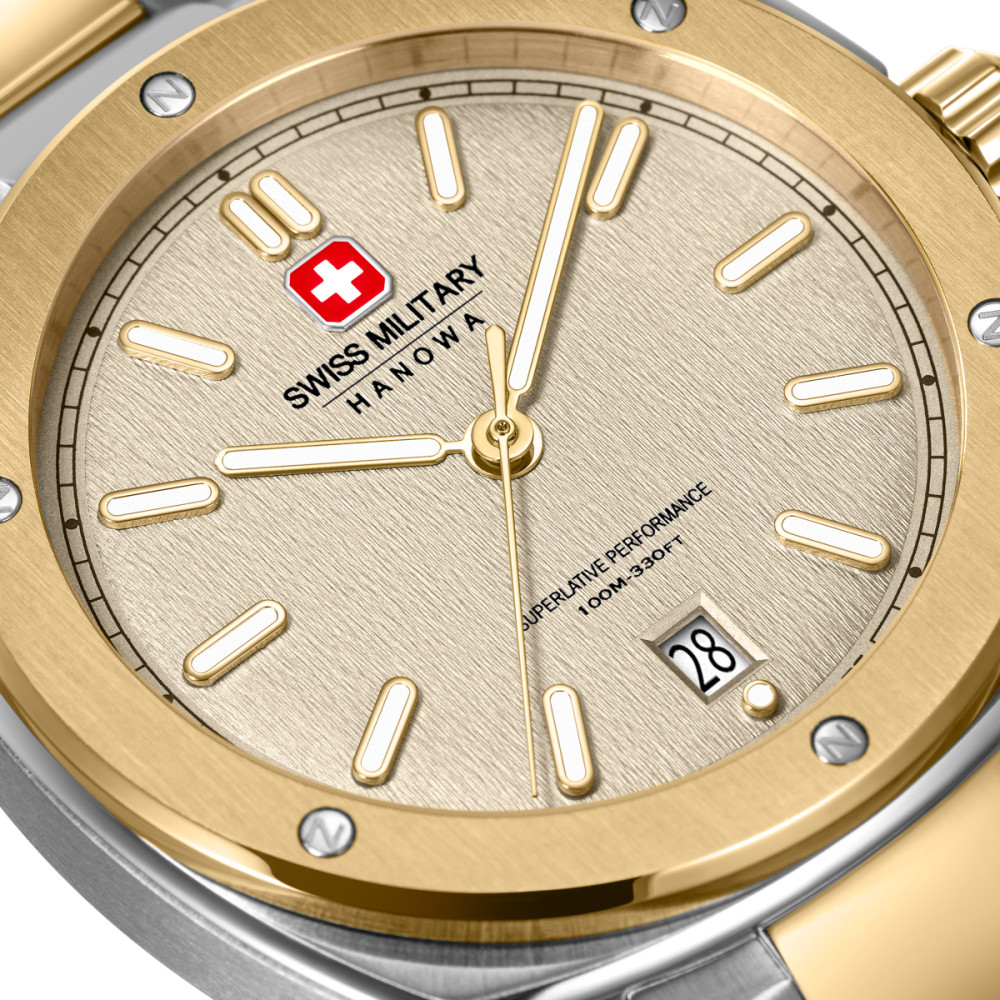 swiss-military-hanowa-sirius-smwgh0006560-herenhorloge-goudkleurige-wijzerplaat-en-bicolor-band-40-mm