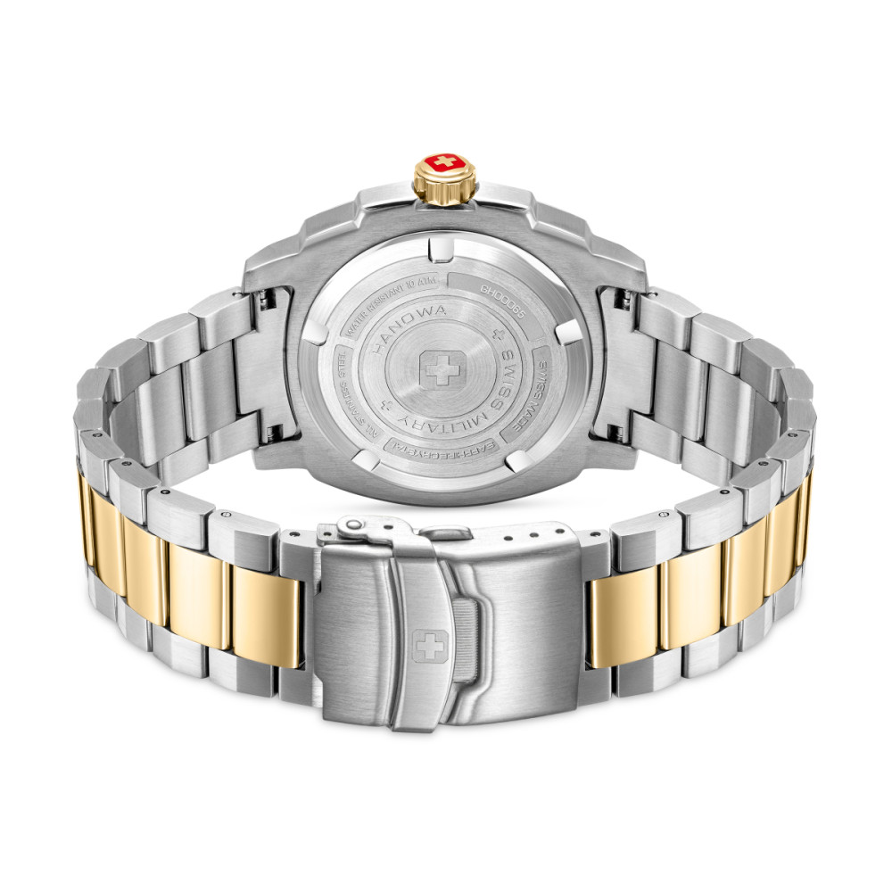 swiss-military-hanowa-sirius-smwgh0006560-herenhorloge-goudkleurige-wijzerplaat-en-bicolor-band-40-mm