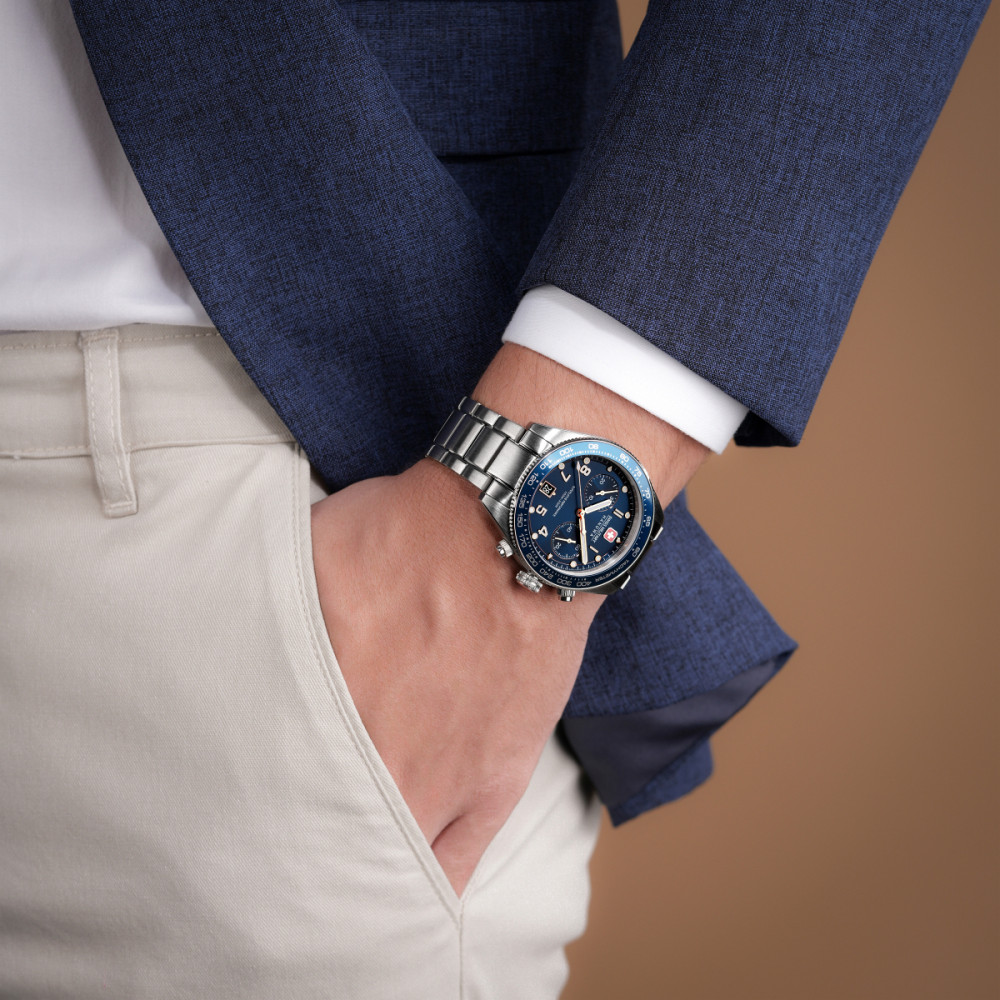 swiss-military-hanowa-spitfire-smwgi0007702-horloge-blauw-zilverkleurig-chronograaf-43-mm